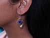 Mystic Azure -Blue Australian Black Opal Solid Earrings (Silver 925)