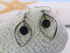 Mystic Azure -Blue Australian Black Opal Solid Earrings (Silver 925)