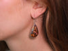 Verdant Vista -Red-Blue Australian Boulder Opal Solid Earrings (Silver 925)