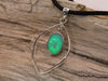 Meadow Mirage -Blue-Green Australian Dark Opal Solid Pendant (Silver 925)